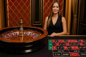 Interface mobile do app GM7BET com roleta ao vivo