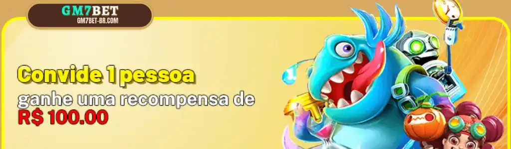 Promoção de indicação GM7BET cassino – Ganhe R$30